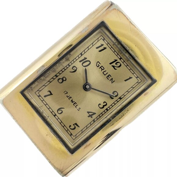 Vintage Gruen 17 Jewel Unisex Mechanical Wristwatch UT-70 Retro Rectangular - Picture 3 of 7